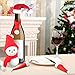 WXJ13 10 Pack Mini Christmas Santa Claus Hat and 10 Pack Mini Christmas Scarf for Christmas Silverware Holders, Candy Covers, Wine Bottle Decorations, Set of 20