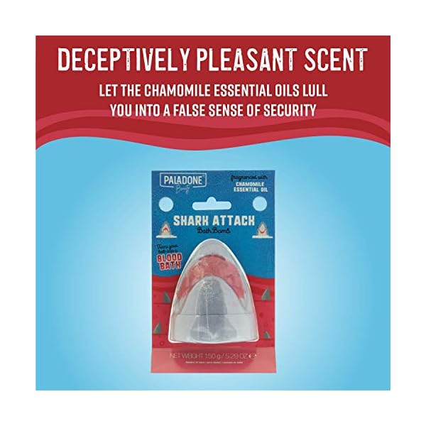 Paladone-Shark-Attack-Blood-Bath-Bath-Bomb-That-Dissolves-Red-150g-with-Chamomile-Essential-Oil Paladone Shark Attack Blood Bath | Bath Bomb That Dissolves Red | 150g with Chamomile Essential Oil