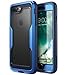 i-Blason Magma Series Case for iPhone 8 Plus 2017/iPhone 7 Plus, Heavy Duty Protection Full Body Bumper Case with Built-in Screen Protector, Includes Removable Beltclip Holster (MetallicBlue)