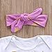 Cute Baby Girl Daddy’s Girl Print Bow Romper+Multi-Tulle Ruffle Bowknot Shorts Outfit (0-6 Months, Purple Elephant)