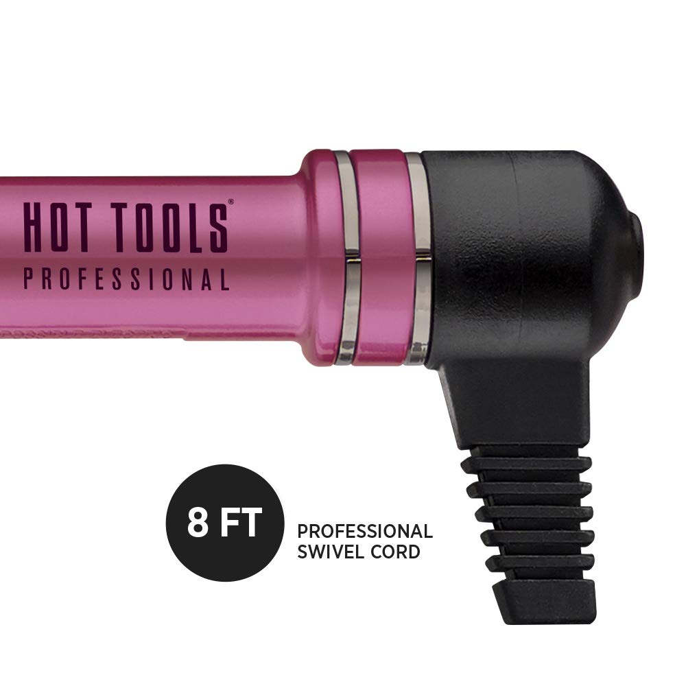 hot tools pink titanium curling iron
