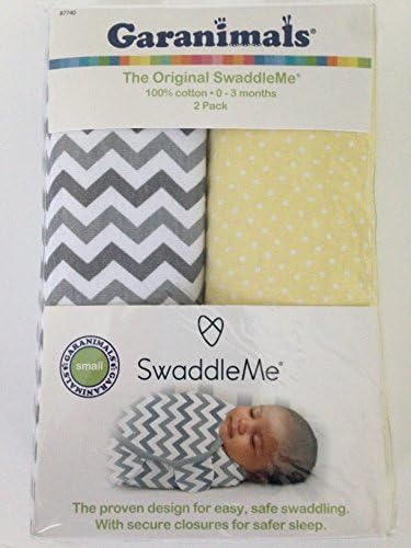 Garanimals The Original Swaddle Me Yellow/Gray Chevron