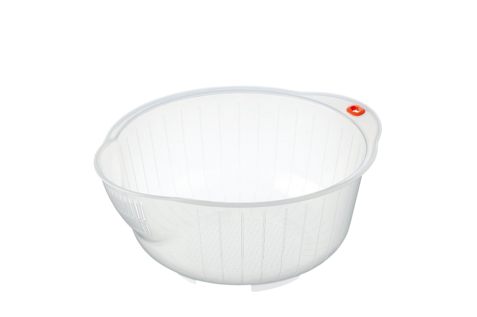 Inomata. 0800 Japanese Vegetable Fruit Rice Wash Bowl, 8 Inches, Clear by Inomata