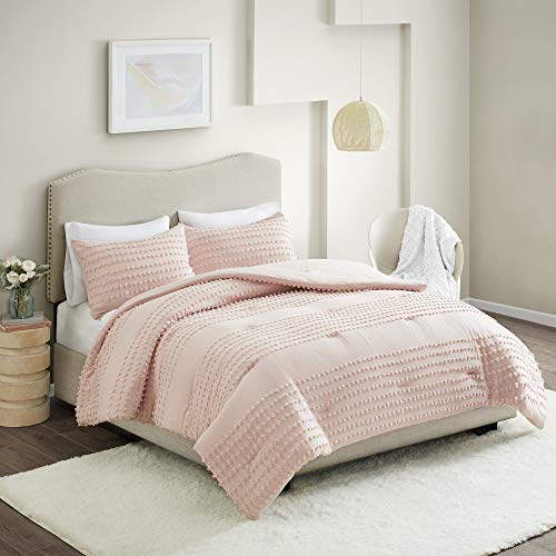 Comfort Spaces 100 Comforter Set Cotton Jacquard Pom Tufts Design Hypoallergenic Down