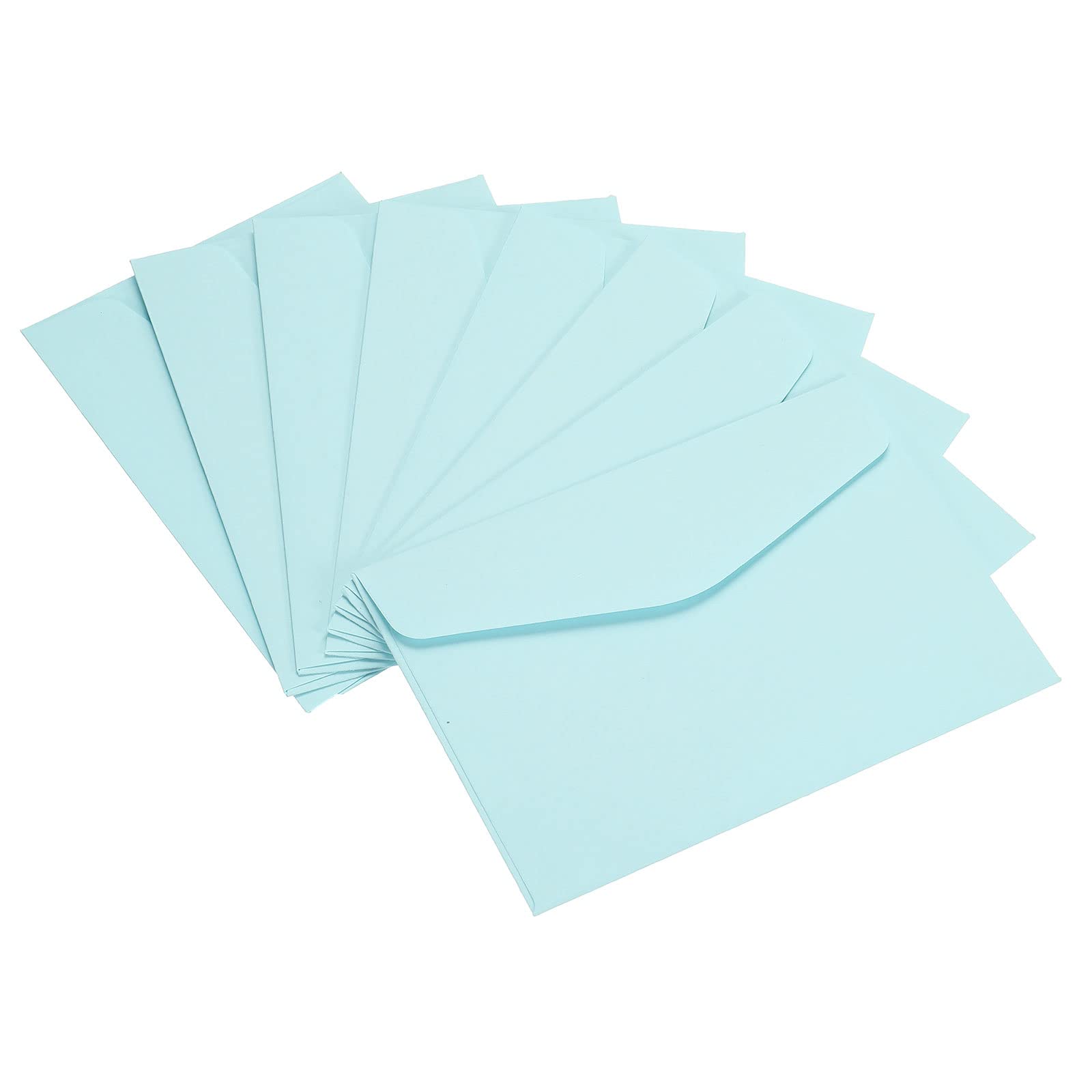 PATIKIL Mini Envelopes, 100 Pack Paper Blank Small Items Storage Business Card Holder for Greeting Note Party, Light Blue