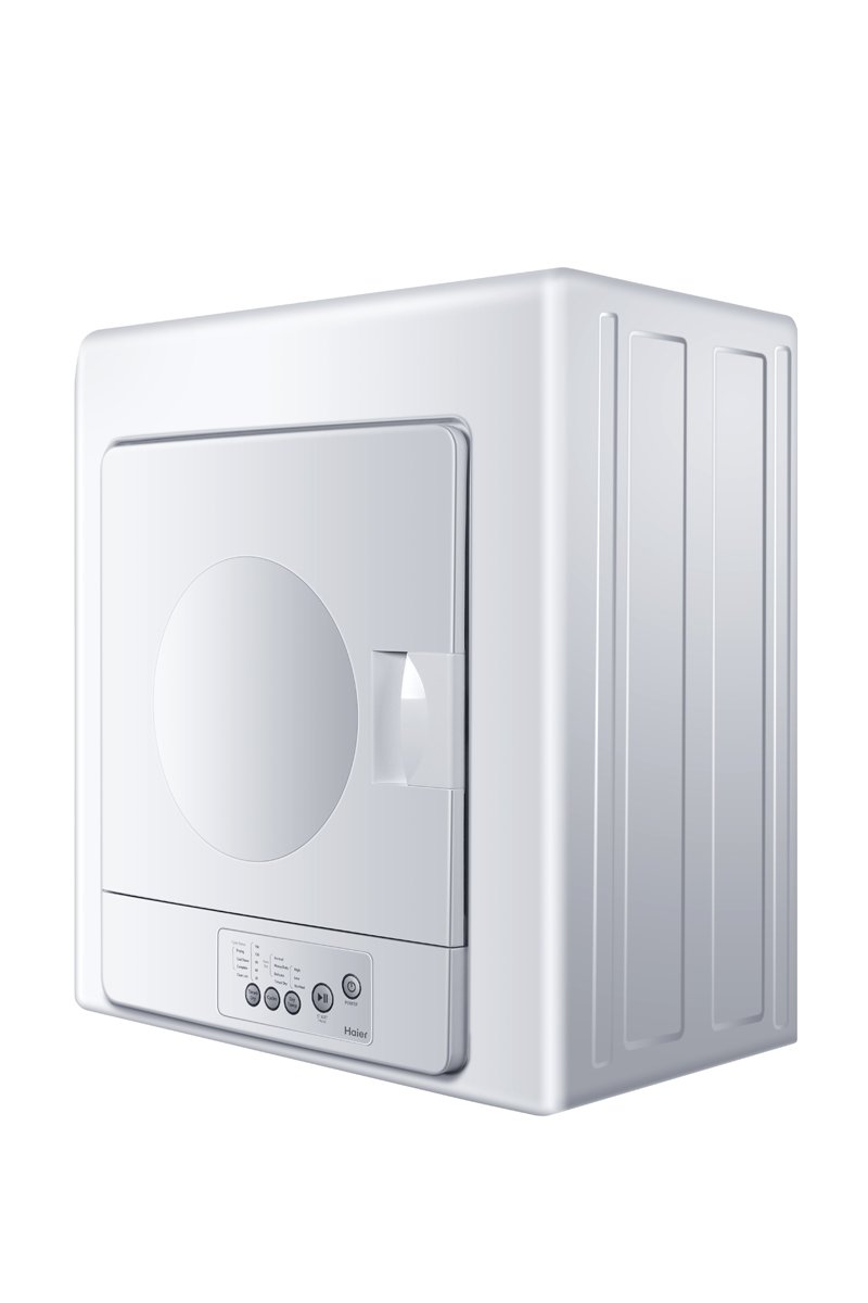Haier HLP141E 2.6 cu ft Compact Electric Vented Dryer with Zinc Coated