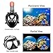 U-Tote Full Face Snorkel Mask,180°Panoramic View with Detachable Camera Mount Free Breathing Dry Top Set Anti-fog Anti-leak -L/XL