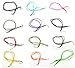 Rockin Beads 24 Organza Ribbon with Waxen Cord Necklaces Lobster Clasp Mixed Colors 17 Inch