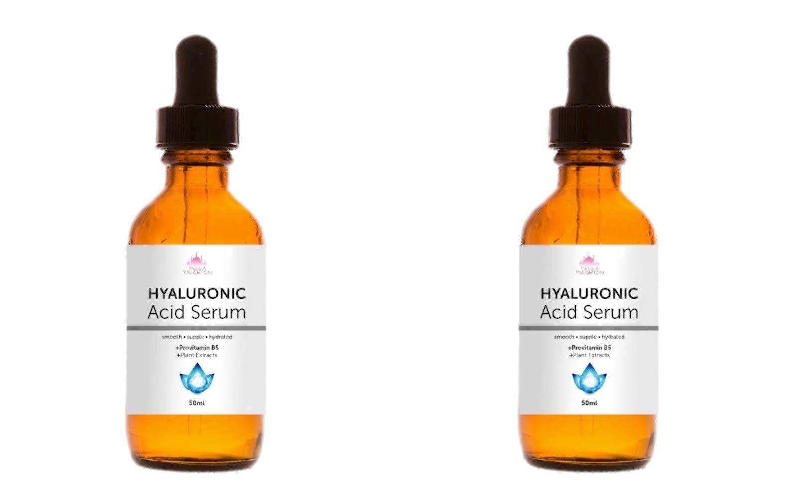Bella Brighton Hyaluronic Acid Serum 25ml/50ml Anti Ageing Anti Wrinkle No Surgery Face Lift (Twin 50 ml)