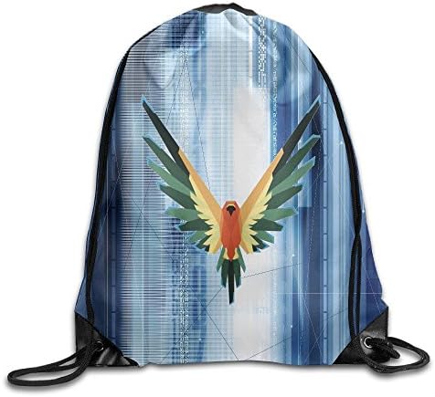 Logan Parrot Paul unique Logo Bag,Sport Gym Sack Drawstring Backpack Bag