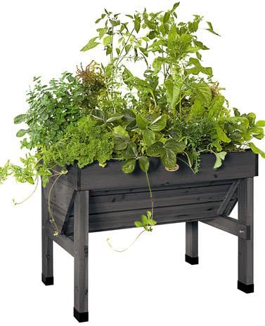 Compact VegTrug Patio Garden, Charcoal