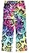 Kitty Cat Heads Tie Dye Knit Graphic Sleep Lounge Pants - Large