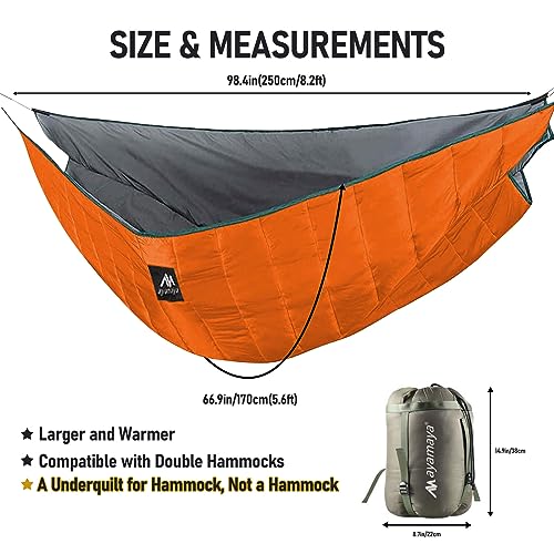 AYAMAYA Single & Double Hammock Underquilt Full Length Big Size Under