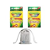 Crayola Crayons 24 ct 2PK Bundle with Travel Pouch …