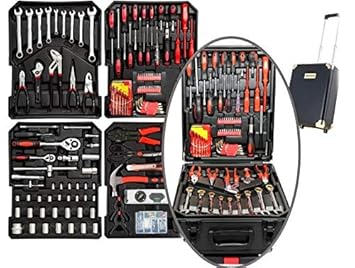 MALETA DE HERRAMIENTAS 186 PIEZAS LLAVES DE CARRACA CAJA ...