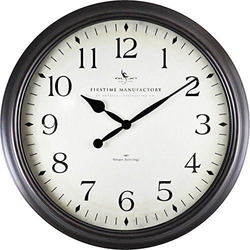 Oversized Wall Clock with Whisper Technology - 20" Oil Rubbed BronzeDimensions: 3"D x 20" Diameter Weight: 6 lbs.