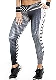 Fiber Colombian Activewear Printed Leggings with Designs Gym Workout Tights