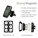 Magnetic Dashboard Cell Phone Holder for Car: Adjustable Universal Air Vent Magnet Dash Car Phone Mount, Works Best with Mobile Phones, 6 Magnet Holds Large Cellphone Plus Case like iPhone 8 7 6 5 4 x