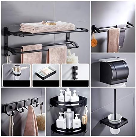 お風呂 収納タオル掛け 黒タオルレールセット浴室コーナー棚ウォールフックトイレットペーパーホルダートイレブラシホルダーウォールマウントスペースアルミ掘削防錆 Dhpzn 8 7 Es Noraself Com