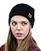 NYFASHION101 LED Hands Free Light Winter Cable Knit Cuff Beanie Hat, Black