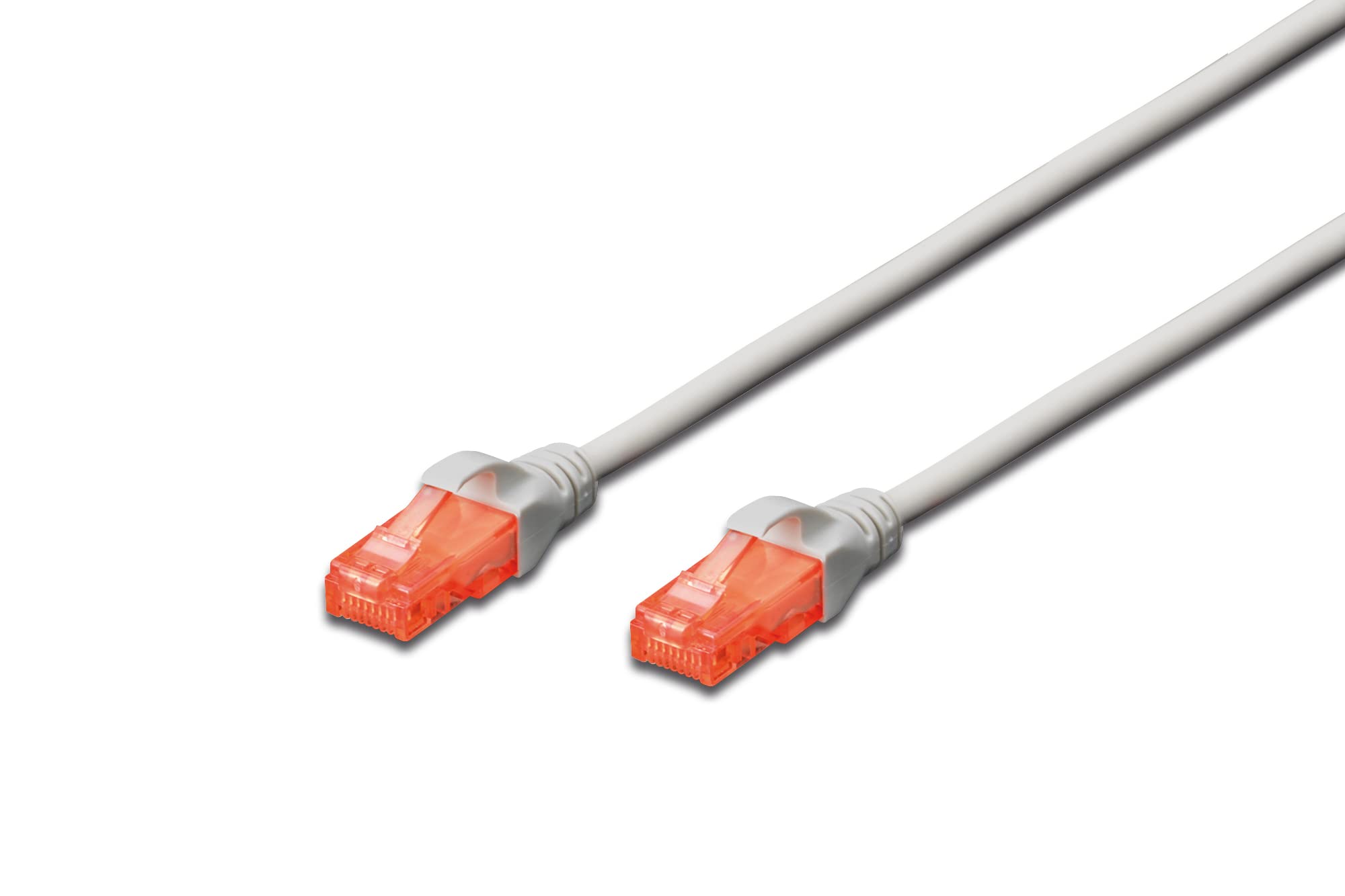 Digitus LAN Cable Cat 6-20m - RJ45 Network Cable - UTP Unshielded - 1 Gbps - Compatible with Cat6 and Cat6A - Grey