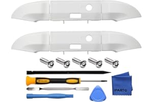 iParto 2 Pack White Replacement RB LB Button Bumpers for Xbox Series X & S Controller Shoulder Trigger Buttons Top Middle Bracket with Tools