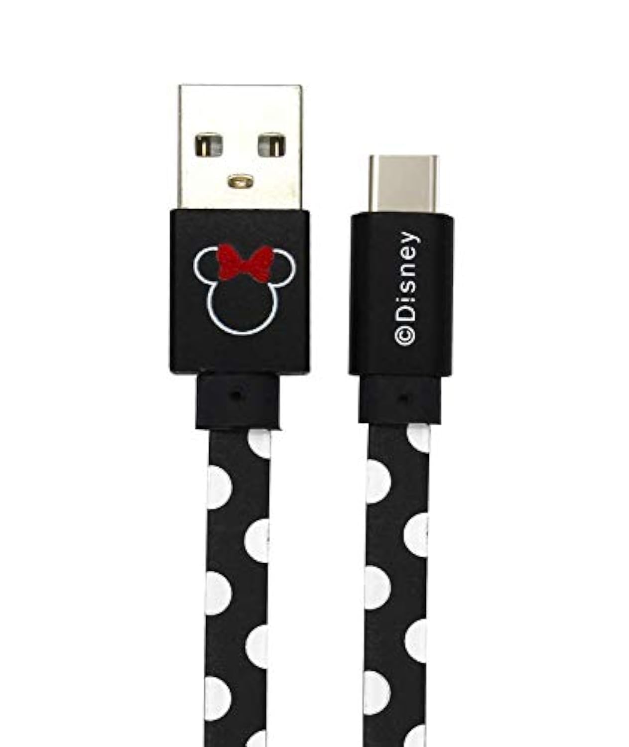ERT GROUP USB-C 1m USB CABLE original and officially licensed Disney MINNIE KROPKI Black