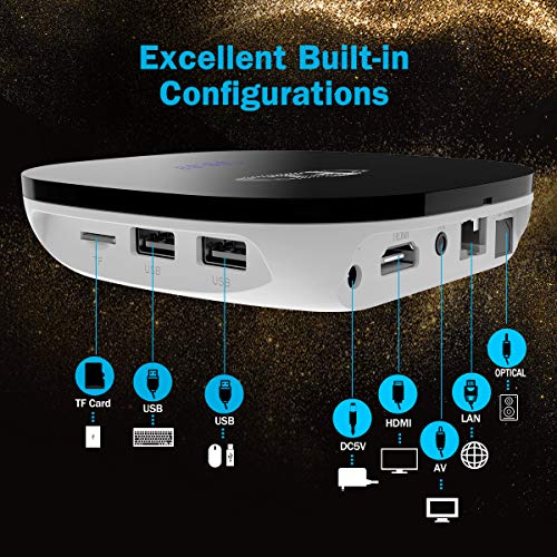 Android 8.1 TV Box, Dolamee 2GB RAM 16GB ROM TV Box Amlogic Quad Core Streaming Media Player with LED Display Support 4K 3D 2.4G WiFi for Home Entertainment