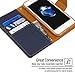 GOOSPERY Canvas Wallet Designed for iPhone SE 3(2022) / iPhone 7,8 / iPhone SE(2020) Wallet Case,Denim Fabric Design [3 Card Slots & 1 Side Pocket] [Standing Feature] - Navy