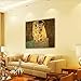 Wieco Art The Kiss by Gustav Klimt Famous Oil Paintings Reproductions Gallery Wrapped Modern Giclee Canvas Prints Artwork Pictures on Canvas Wall Art for Living Room Bedroom Home Decorations 24x24