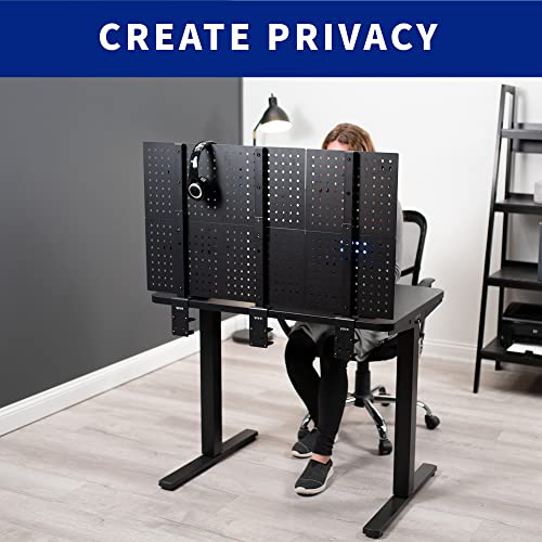 VIVO Steel Clampon Desk Pegboard, 24 x 20 inch Privacy Panel,