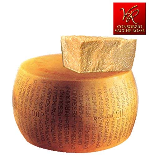 Parmigiano Reggiano DOP "Vacche Rosse" (rote Kühe), Ganze Stück 38 Kg, 24 Monate. Direkt von den Consorzio Vacche Rosse produziert (Roter Aufkleber) – Bild 4