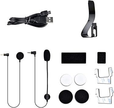 Amazon Com The New Version Fodsports Fx8 Accessories Motorcycle Helmet Bluetooth Headset Intercom Communication System Kit Iron Clip Hard Soft Mic Usb Charge Cable 2 Rubber Pad 8 Adhesive Pads Stickers Automotive