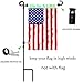 W&X Garden Flag Stand-Holder-Pole with Garden Flag Stopper and Anti-Wind Clip 36.3