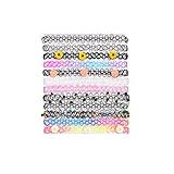 Milakoo 12 Pcs Choker Rainbow Flowers Stretch Gothic Tattoo Henna Necklace for Girls