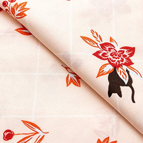 KYOETSU Women's Japanese Awase Kimono Washable Komon 278 (XX-Large, 28-Bb)