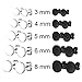 Charisma Stainless Steel Round Stud Earrings Pierced Tunnel for Men Women 10 Pairs Set, 3mm-8mm Available