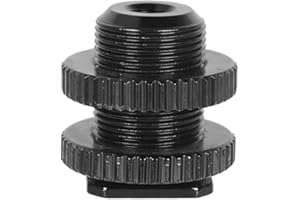CAMVATE 5/8"-27 Male Threaded Cold Shoe Adapter to Hot Shoe for Microphone Mic Mount