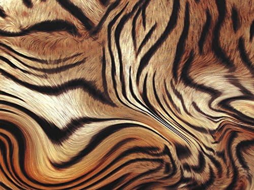 Animal Print Stretch Lycra Swimwear Dress Fabric Brown - per metre