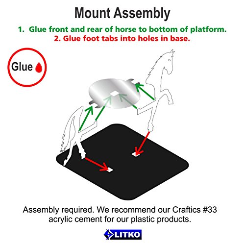 Horse, Character Mount Marker, Grey, 2x2 inch Base (1)