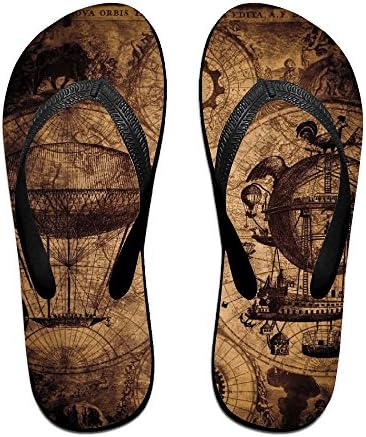 FPDragon Steampunk Clocks Cool Graphics Unisex Soft Flip-flops Beach Sandals Slippers Classical Thong Sandals