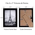 upsimples 5x7 Picture Frame Set of 17,Black Picture Frames for Wall or Tabletop Display,Gallery Wall Frame Set