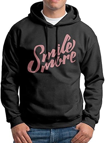 YOcioGo Men's Roman Atwood Smile More Hooded Sweatshirt Black