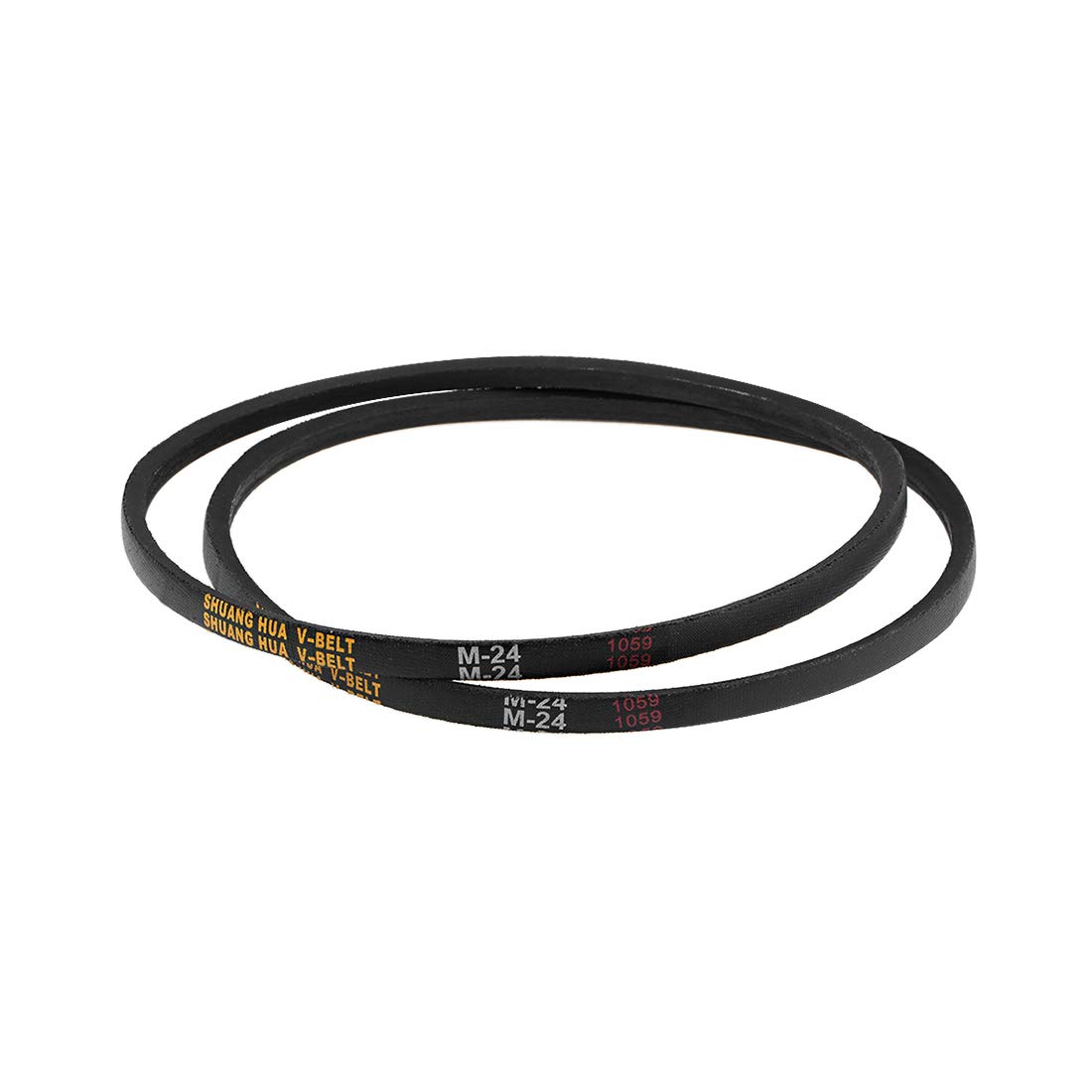 Photo 1 of uxcell M-24 Drive V-Belt 24" Pitch Length Industrial Power Rubber Transmission Belt 2pcs