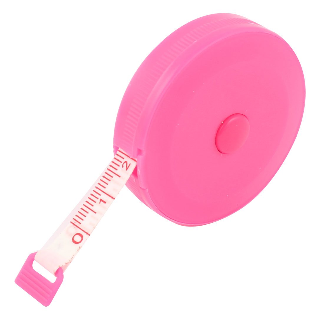 Sourcingmap Fuchsia Round Case Retractable Sewing Tape Measure 150cm 60 Inch