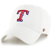 47 MLB White Team Color Primary Logo Clean Up Adjustable Strap Hat Cap, Adult One Size Fits All