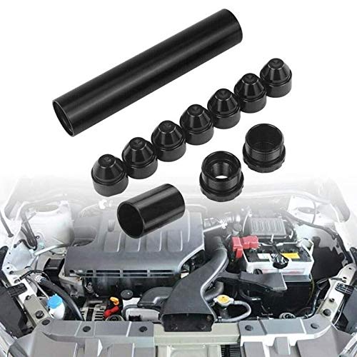 Aluminium Auto Fuel Filter Gas Inline Fuel Filter for Car Motorcycle ATV Bike (Black 5/8-24inch)