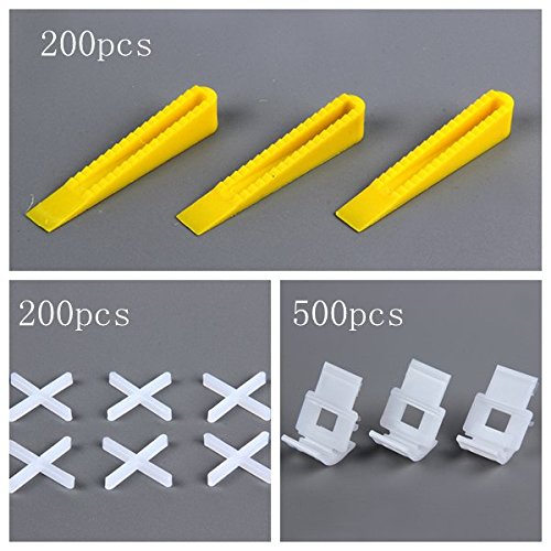 New 900 Tile Leveling System 500 Clips + 200 Wedges Tile Leveler Spacers +200 positioning crosses