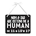 Pearhead Pet Pregnancy Announcement Chalkboard Photo Prop, ‘Mom & Dad Are Getting Me A Human,’ New Baby Sign for Dog or Cat