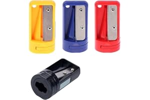 KUIOPYY Carpenter Pencil Sharpener- 4 Pack Manual Pencil Sharpener for Flat Carpenter Pencils, Portable Pencil Sharpening Too